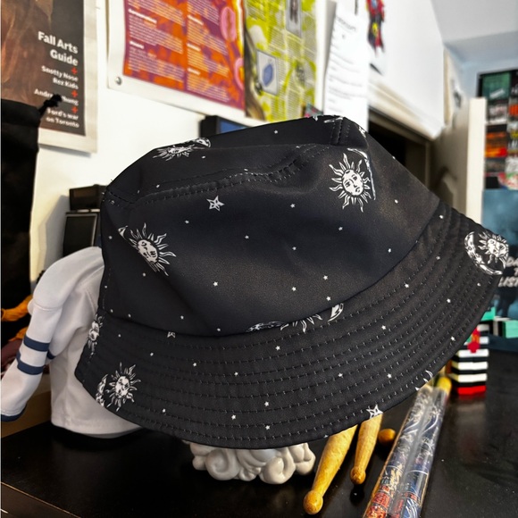 Black Sun and Moon Bucket Hat - Picture 2 of 3